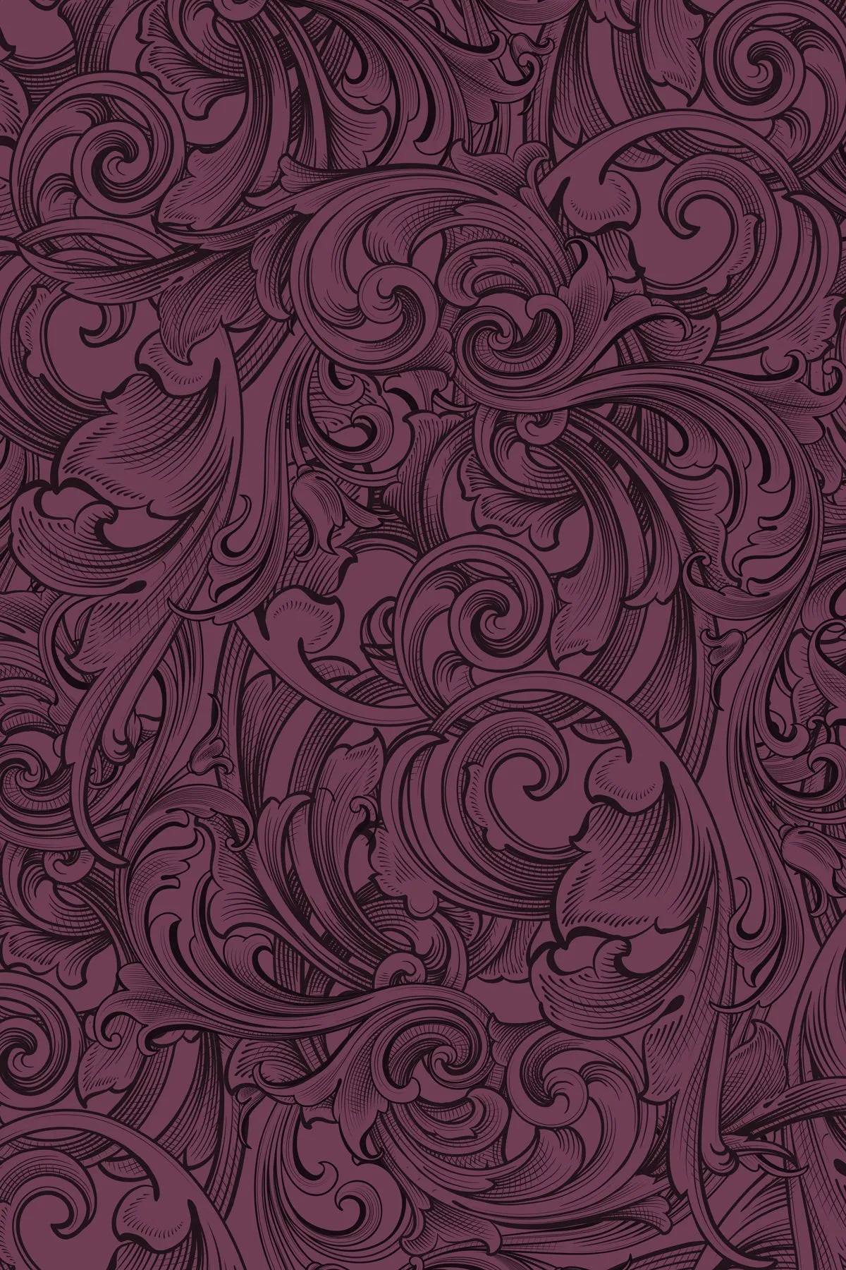 Scrollwork Leggings: Plum
