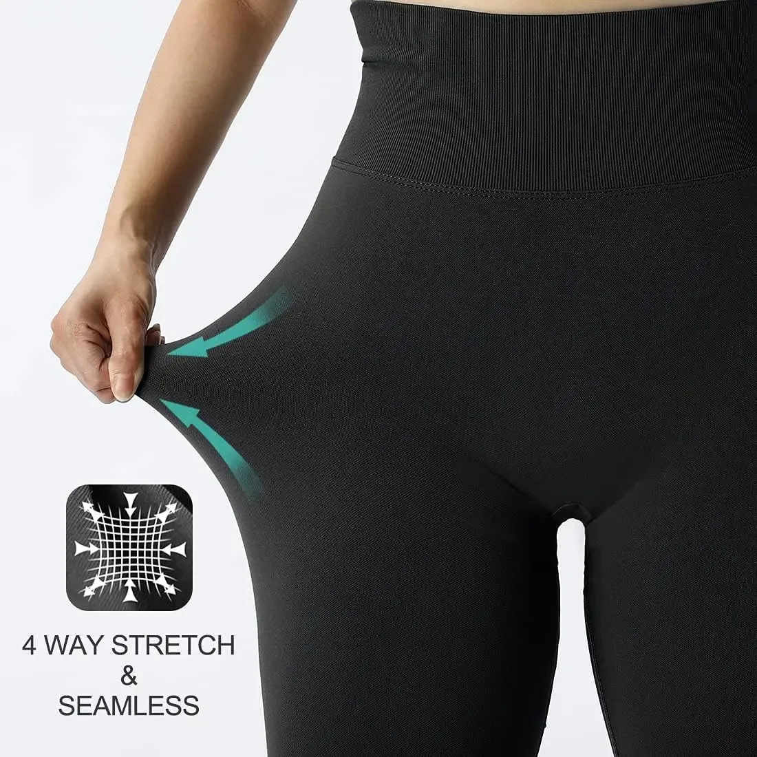 Seamless Knitted Fitness GYM Pants Women's High Waist and Hips Tight