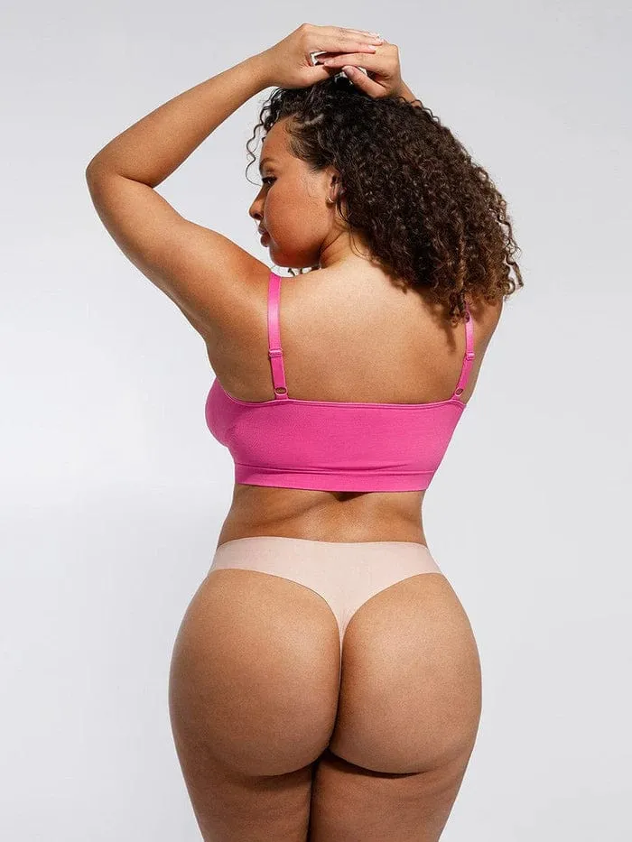 Seamless Non Wired Pushup High Support Bra With Adjustable Straps