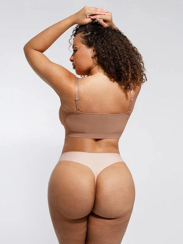 Seamless Non Wired Pushup High Support Bra With Adjustable Straps