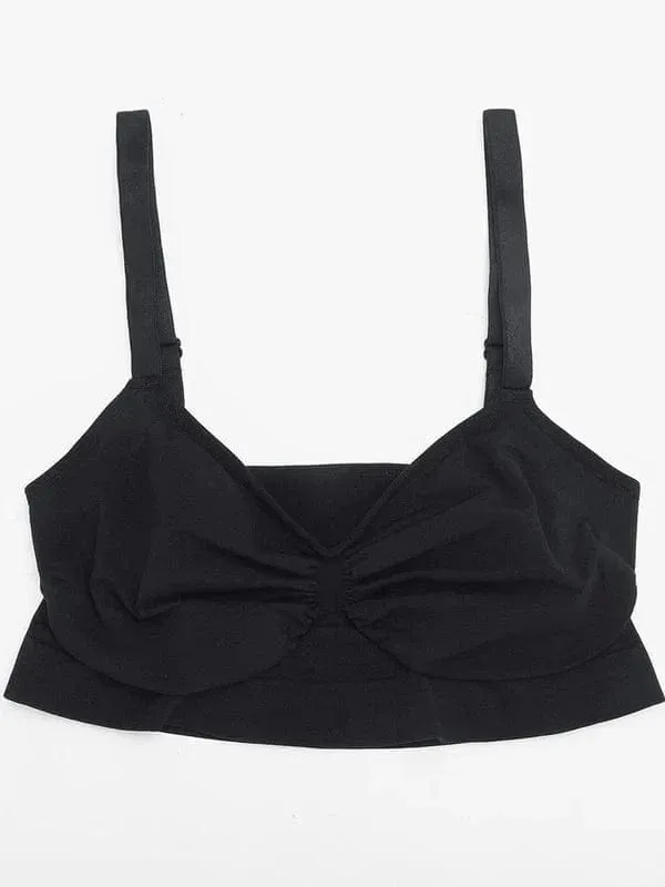 Seamless Non Wired Pushup High Support Bra With Adjustable Straps