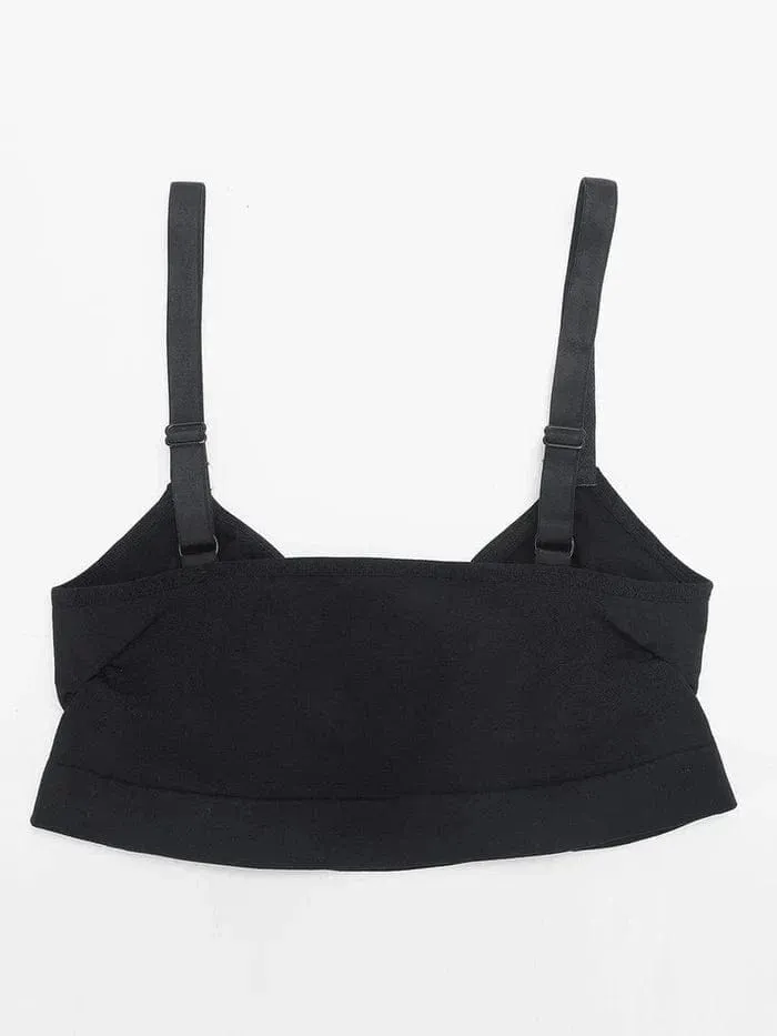 Seamless Non Wired Pushup High Support Bra With Adjustable Straps