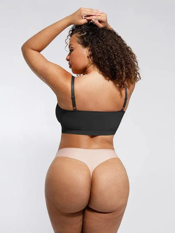 Seamless Non Wired Pushup High Support Bra With Adjustable Straps