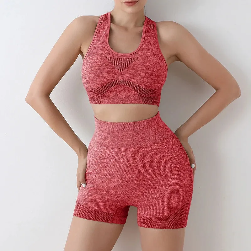 Seamless Yoga Sets: Gym Shorts, Sport Bras, Workout Tops, and Leggings