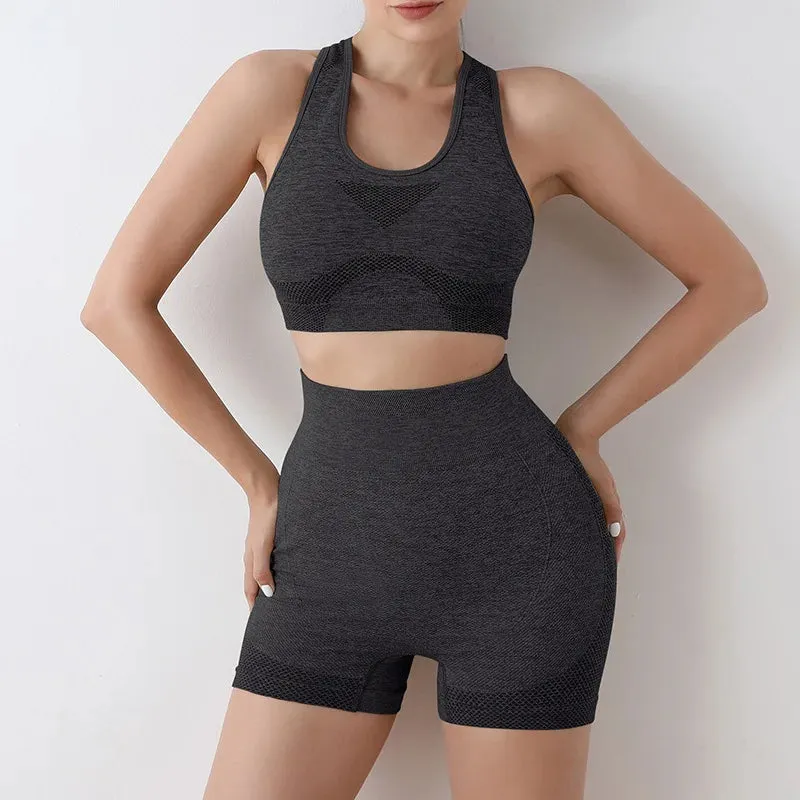 Seamless Yoga Sets: Gym Shorts, Sport Bras, Workout Tops, and Leggings