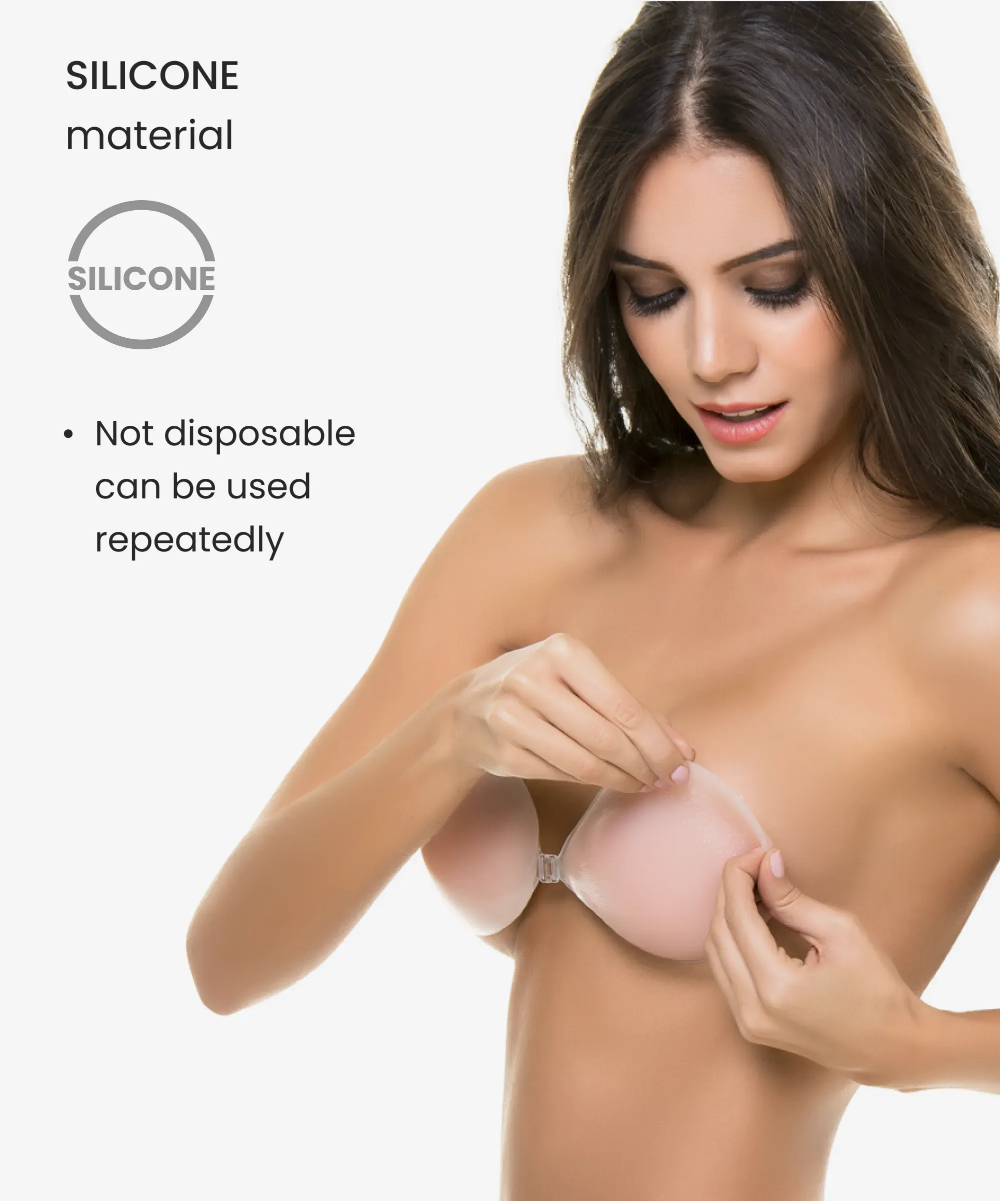 Self-adhesive silicone bra - Style 3009