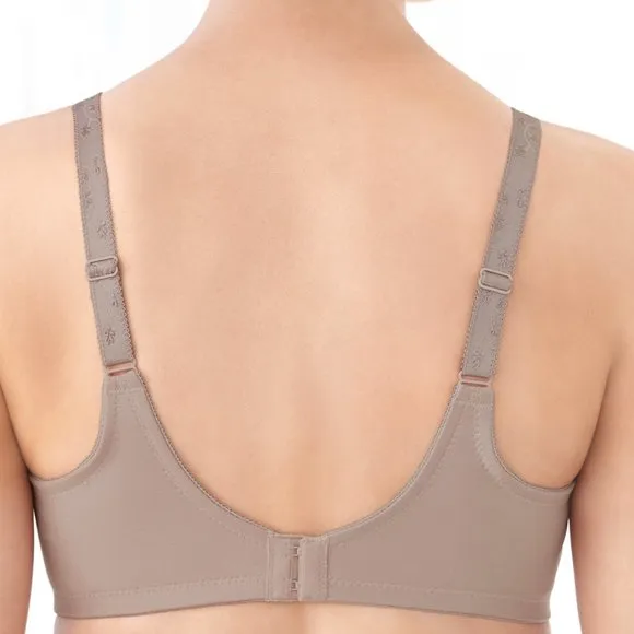 Set of 3! 32C Glamorise ELEGANCE Bra (UNDERWIRED) Embroidered SUPPORT TAUPE NEW