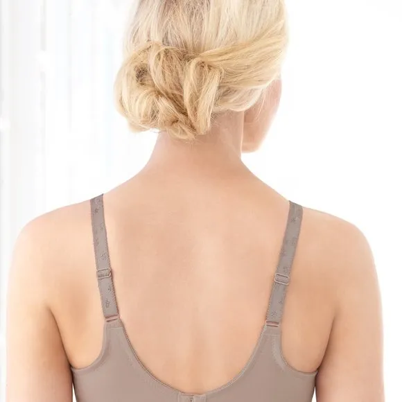 Set of 3! 32C Glamorise ELEGANCE Bra (UNDERWIRED) Embroidered SUPPORT TAUPE NEW