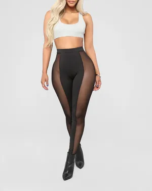 Sexy Patchwork Slim-Fit Trousers