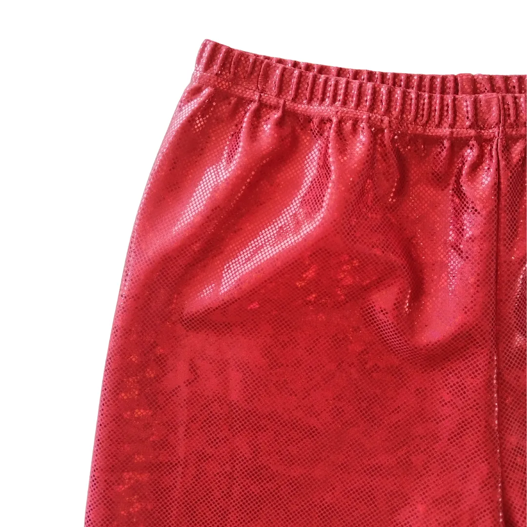 Shiny Red Leotard &  Hot Pants