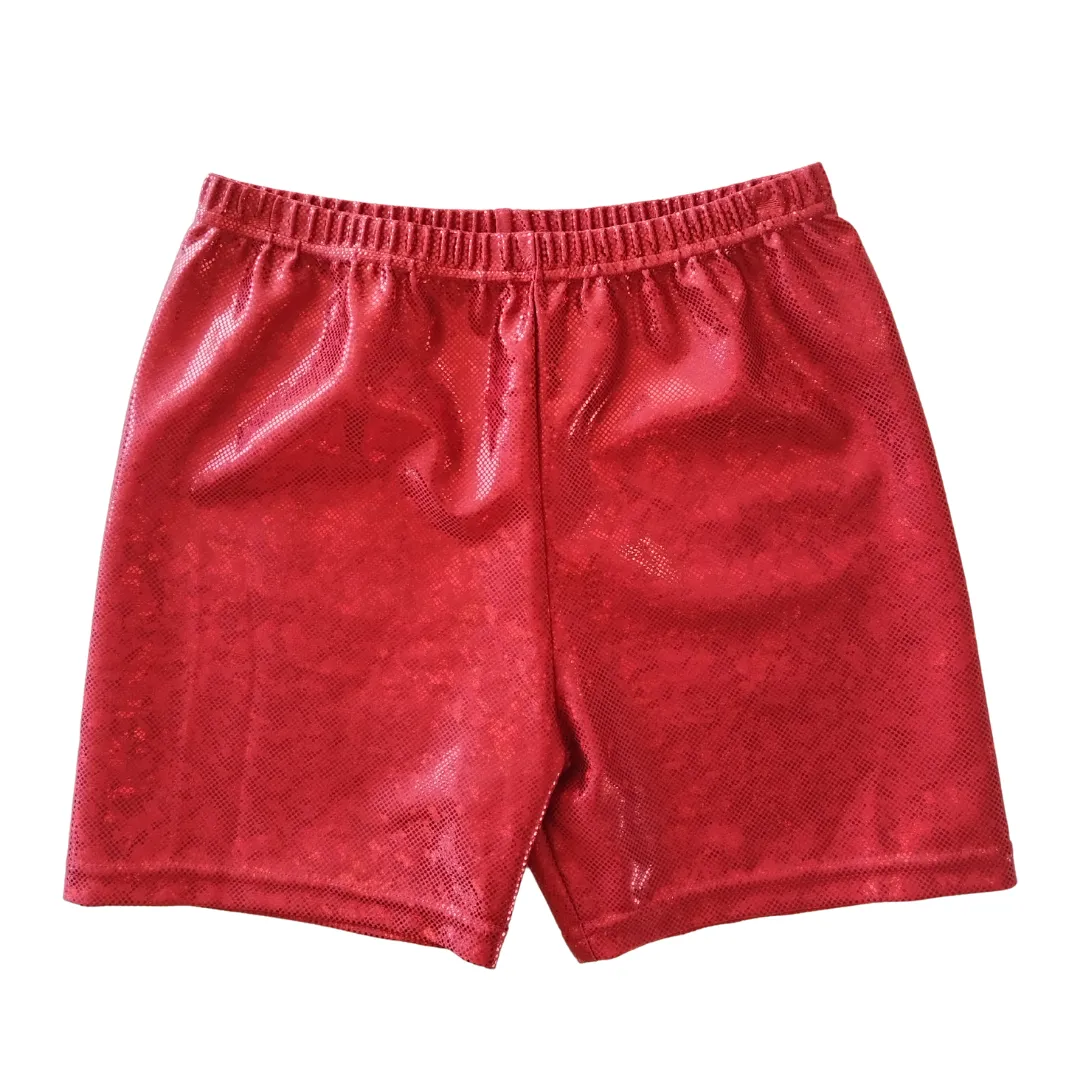 Shiny Red Leotard &  Hot Pants