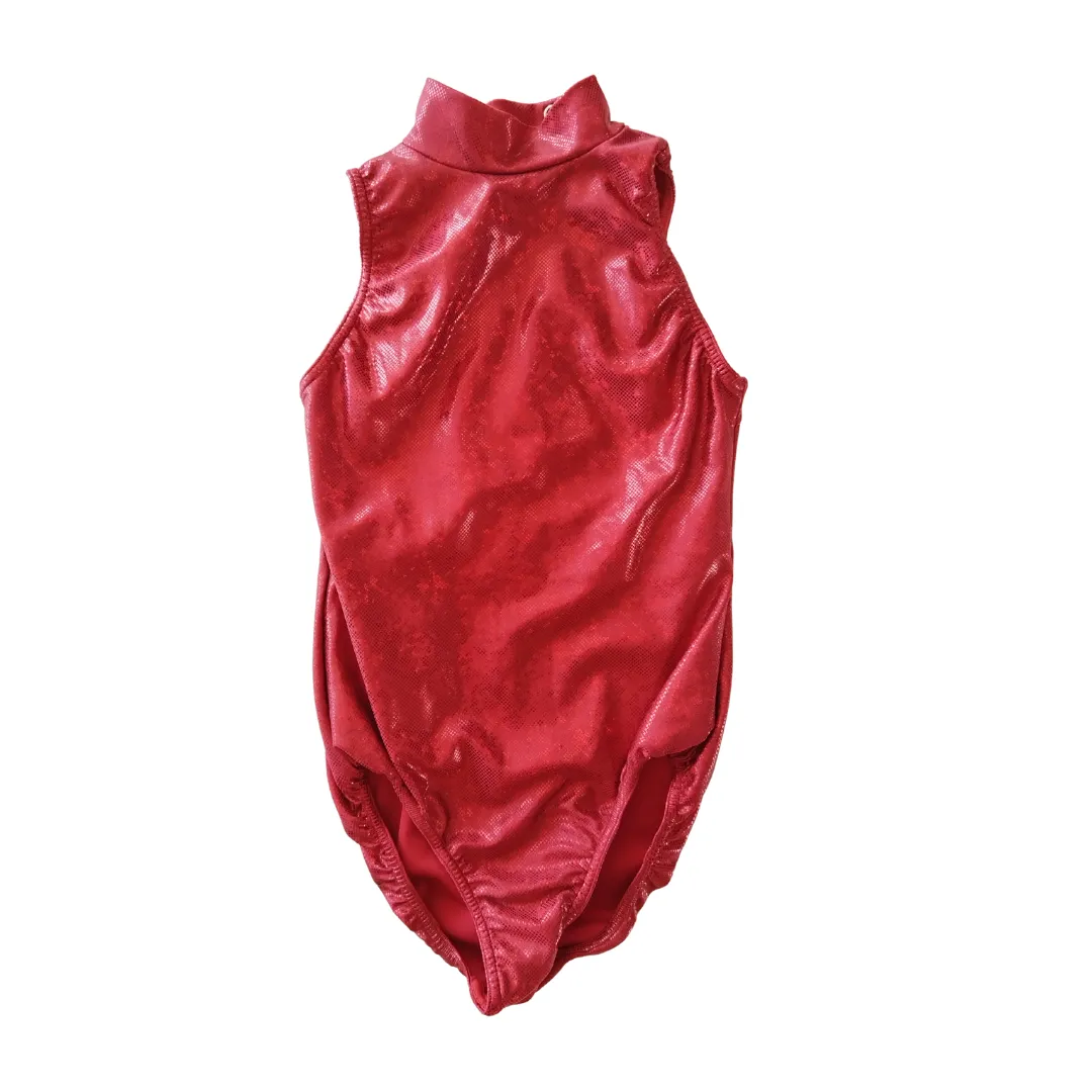 Shiny Red Leotard &  Hot Pants