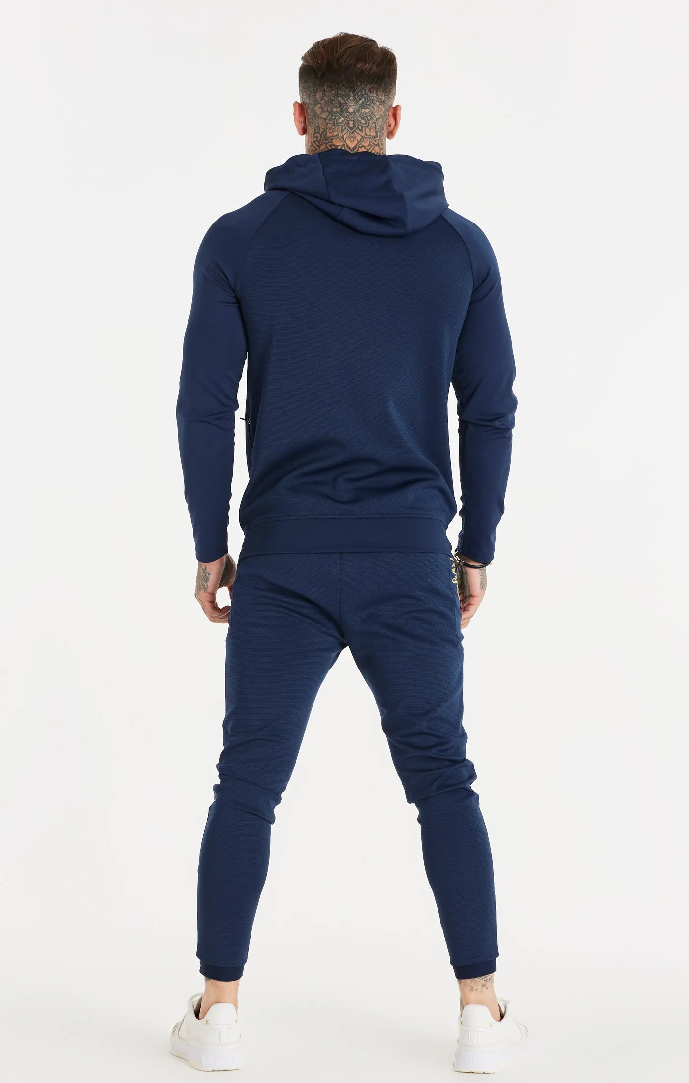 Sik Silk Ss-20628 Retro Sports Hoodie Navy