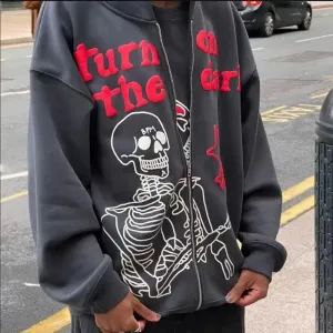 Skeleton Zip Up Hoodie