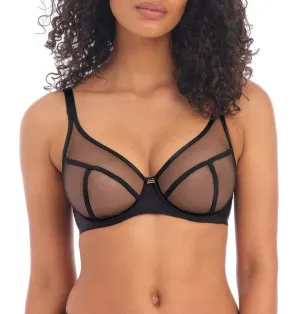 Snapshot Mesh High Apex Bra In Black - Freya