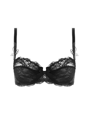 Soir De Venise Demi Cup Bra In Black - Lise Charmel