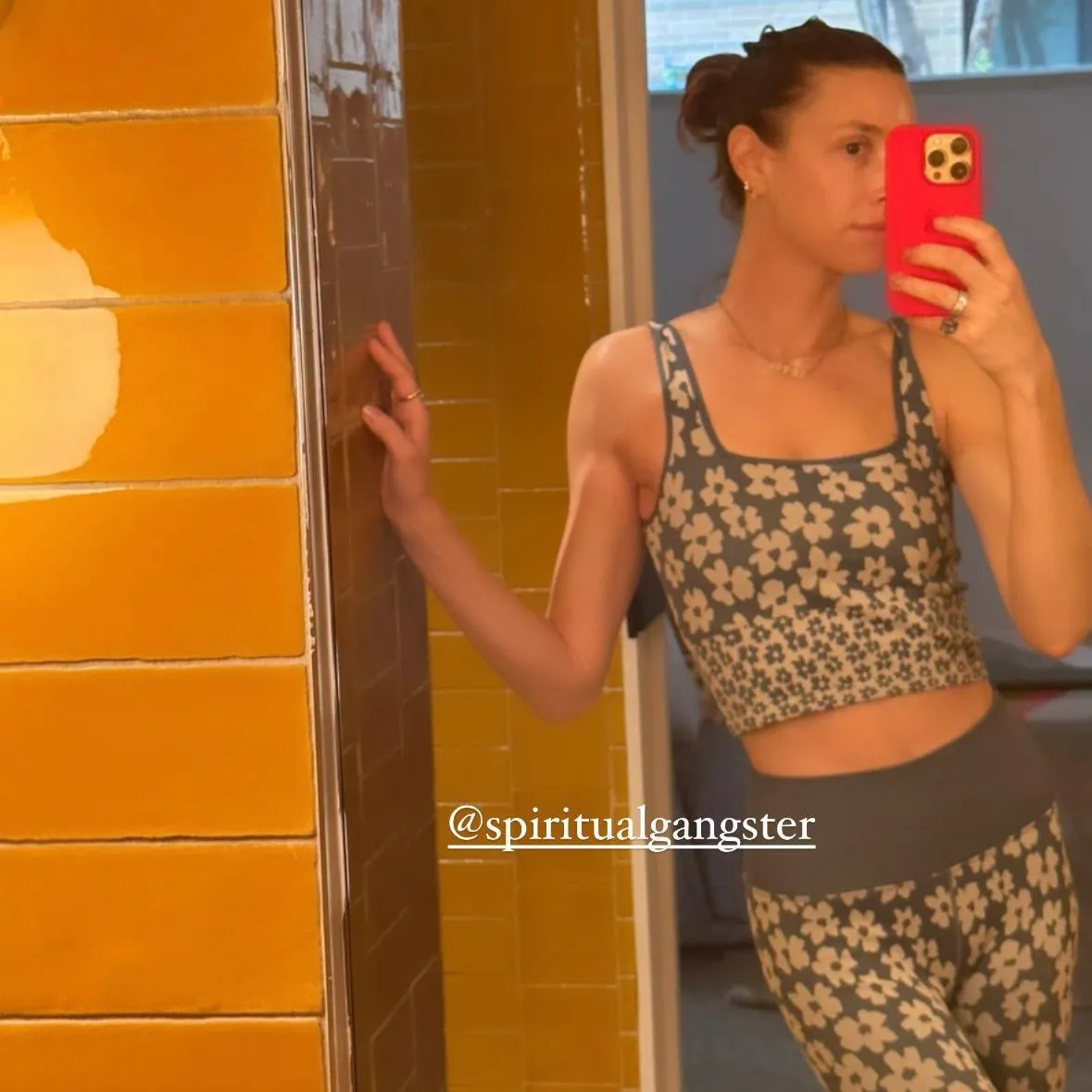Spiritual Gangster Love Sculpt Jacquard Leggings as seen on Whitney Port