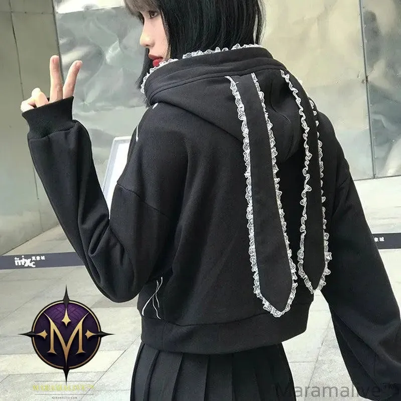Sports And Leisure Printing Street Hooded Top Gothic Sailor Moon Sweater