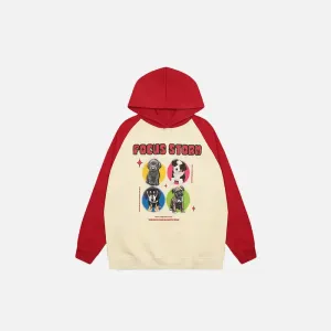 Star Dogs Y2K Graphic Print Hoodie for Streetwear Style and Comfort