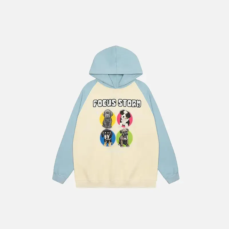 Star Dogs Y2K Graphic Print Hoodie for Streetwear Style and Comfort