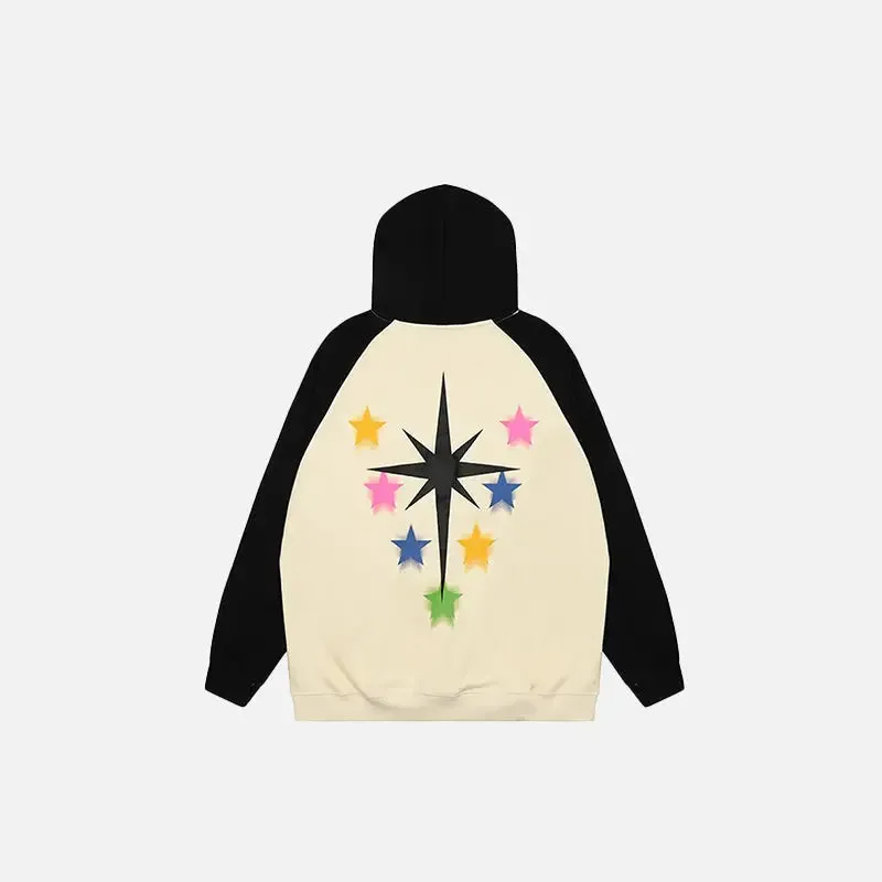 Star Dogs Y2K Graphic Print Hoodie for Streetwear Style and Comfort
