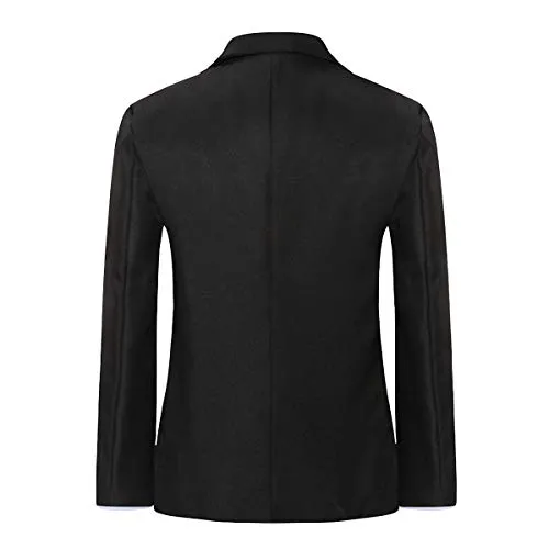 SWOTGdoby Boys Slim Fit Suits 4 Pieces Blazer Vest Pants Bowtie Jacket with Gold Rims for Wedding Party Prom
