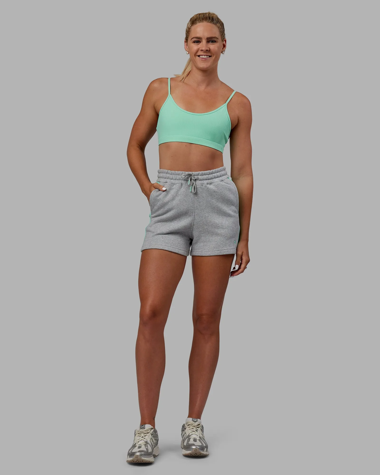 Tenacity Ribbed Lounge Bra - Ice Green