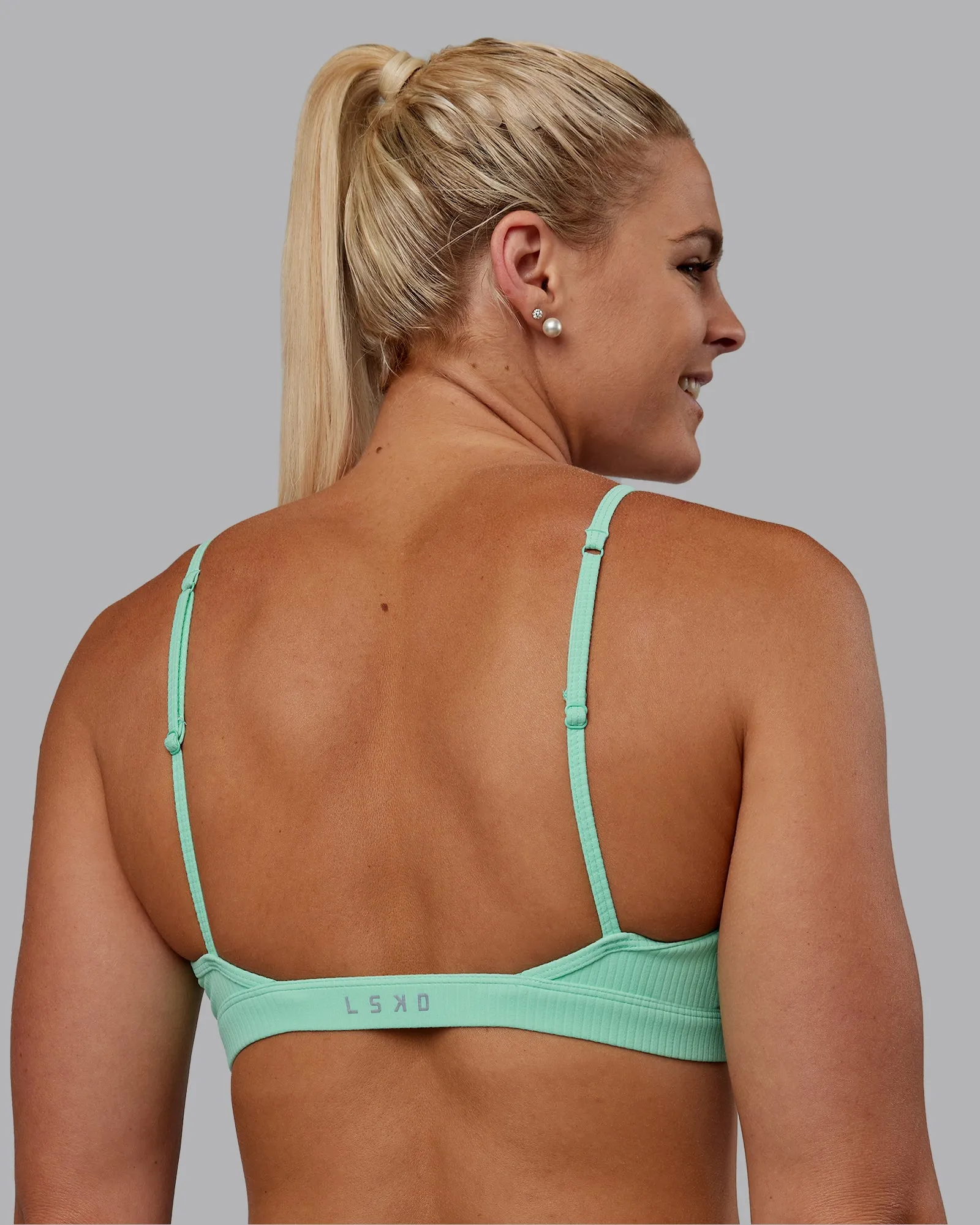 Tenacity Ribbed Lounge Bra - Ice Green