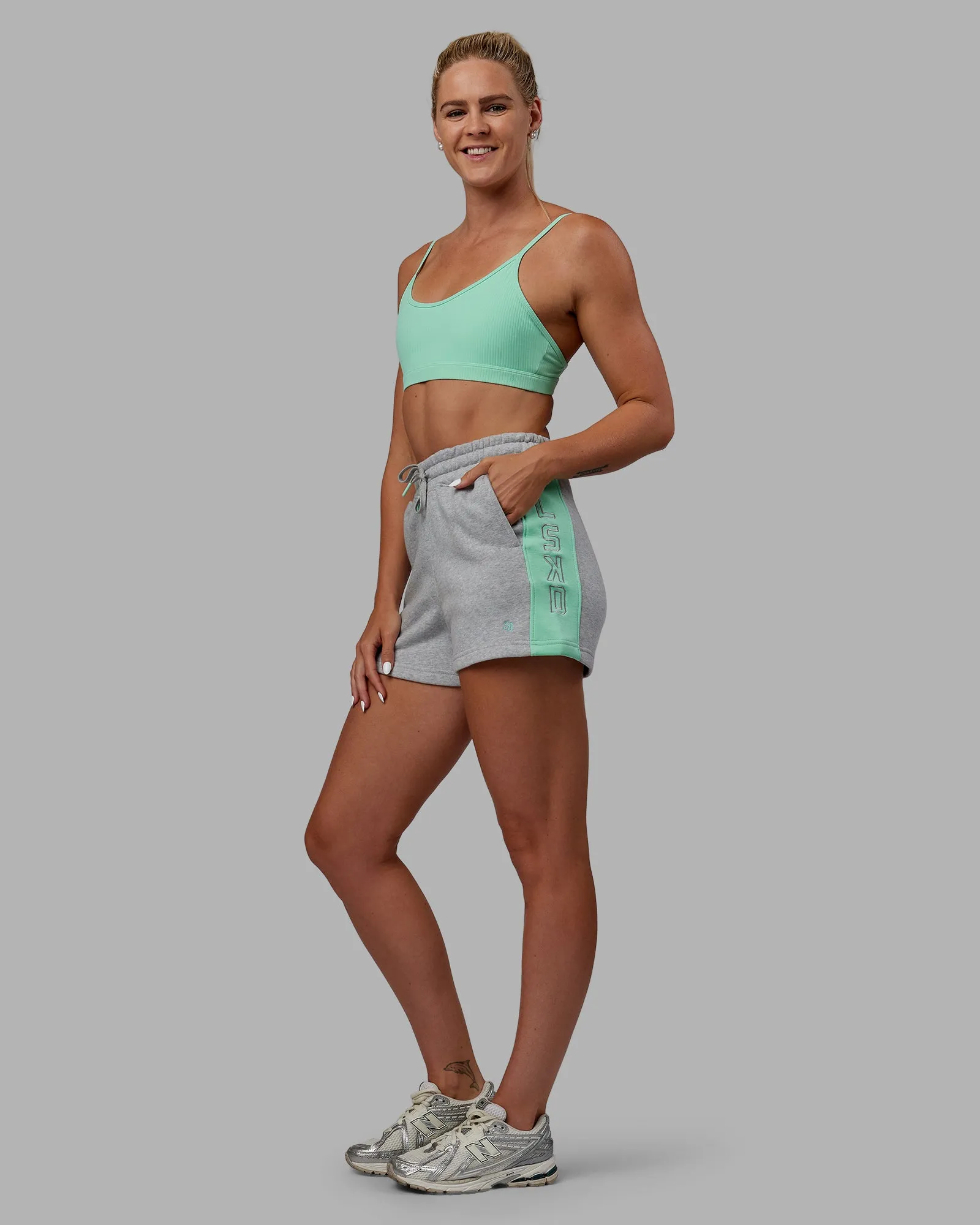 Tenacity Ribbed Lounge Bra - Ice Green
