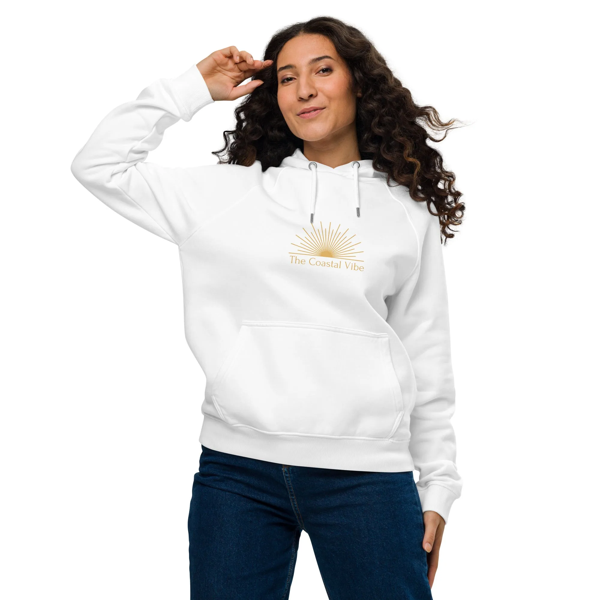 The Coastal Vibe Unisex Organic Cotton Raglan Hoodie
