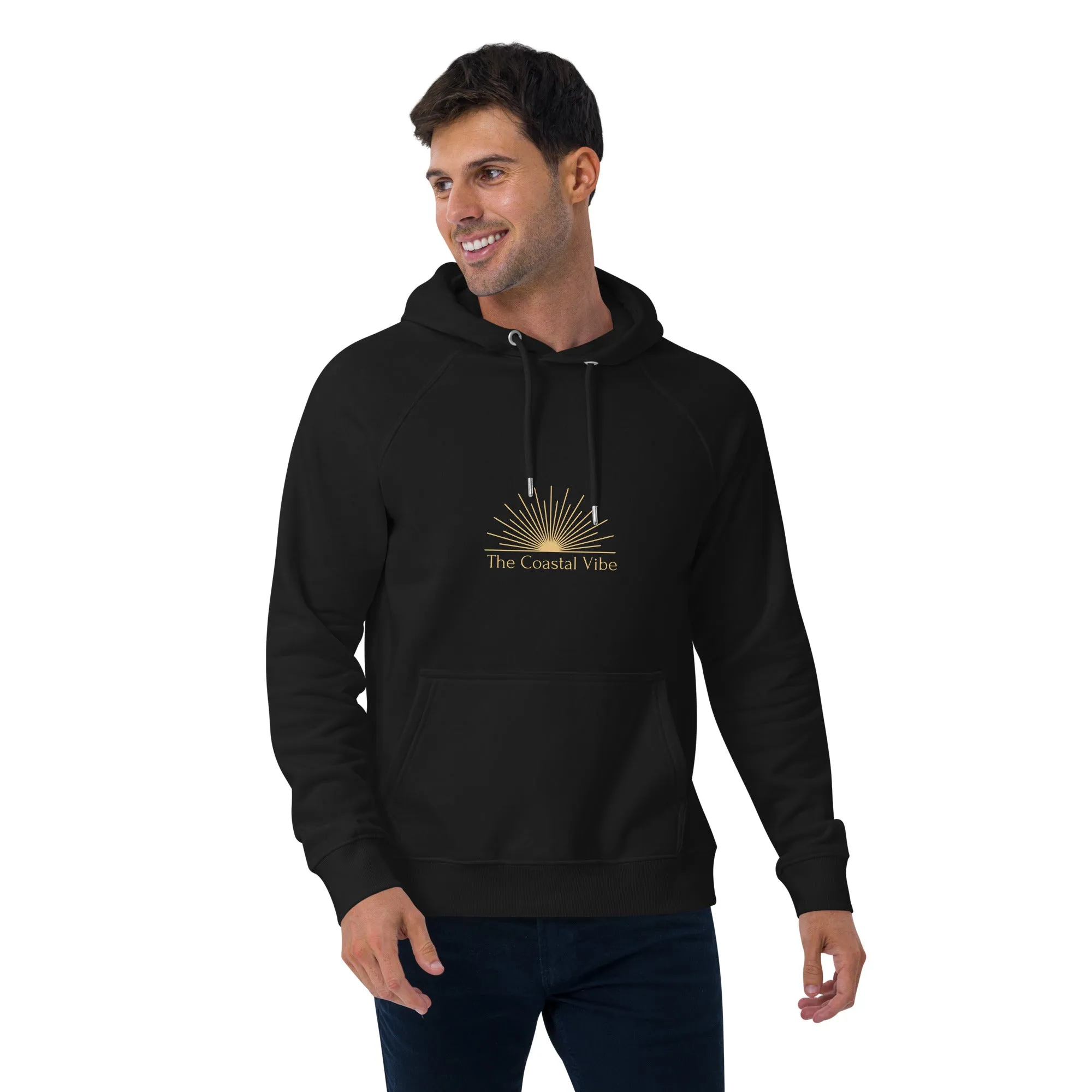 The Coastal Vibe Unisex Organic Cotton Raglan Hoodie