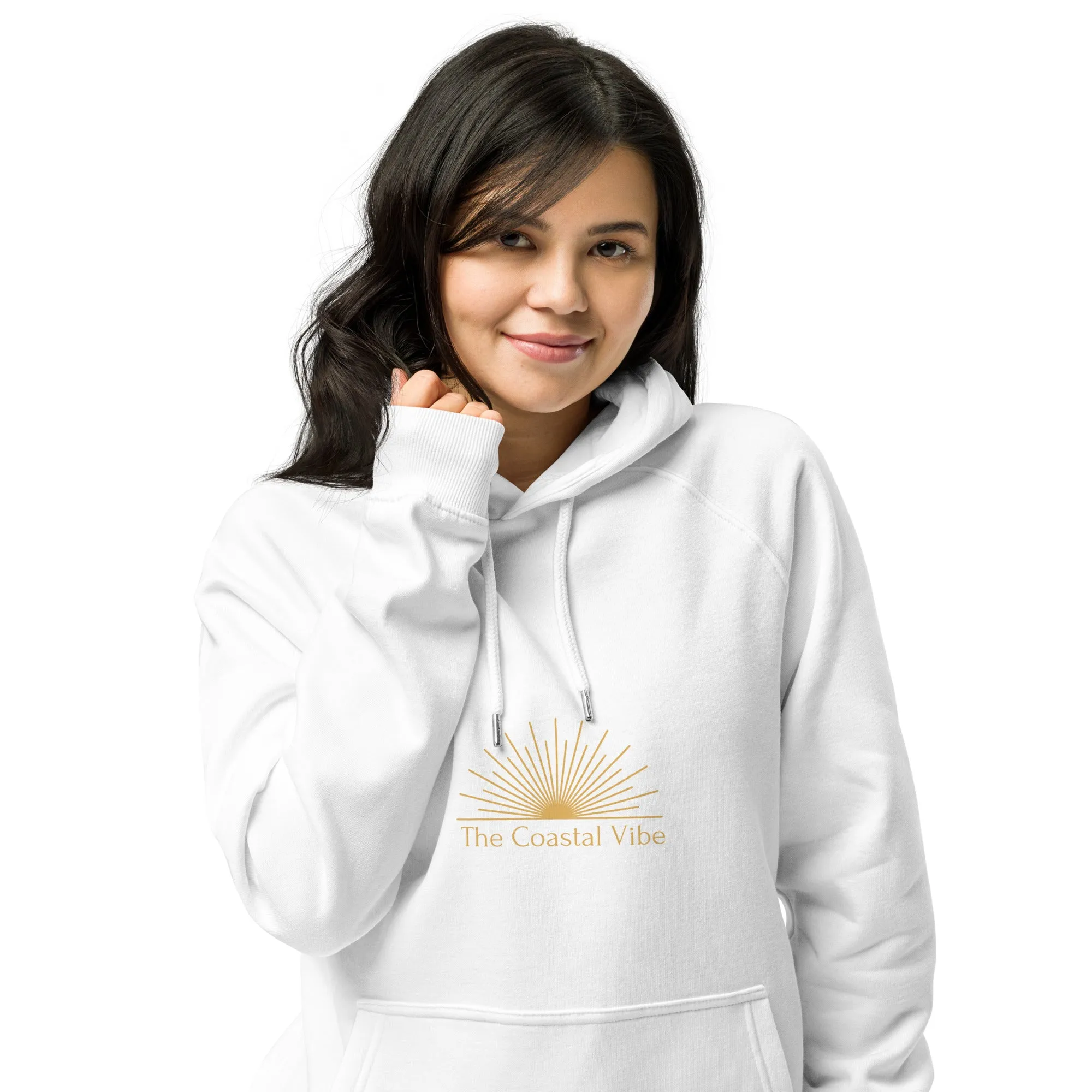 The Coastal Vibe Unisex Organic Cotton Raglan Hoodie