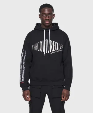 The Couture Club Puff Print Graphic Hoodie Black