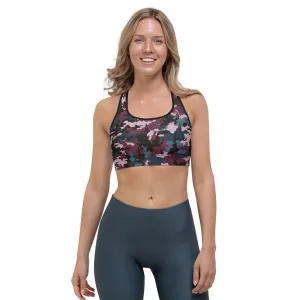The Enigmatic Beauty Camouflage Sports Bra