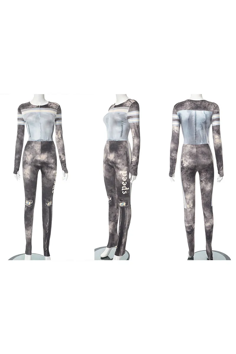 UH0422 Tie Dye Shirt and Tights Set