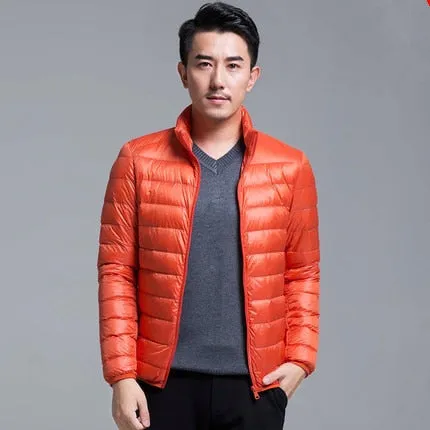 Ultra Lightweight Packable Down Jacket Water and Wind-Resistant Breathable Coat Big Size Men Hoodies Jackets