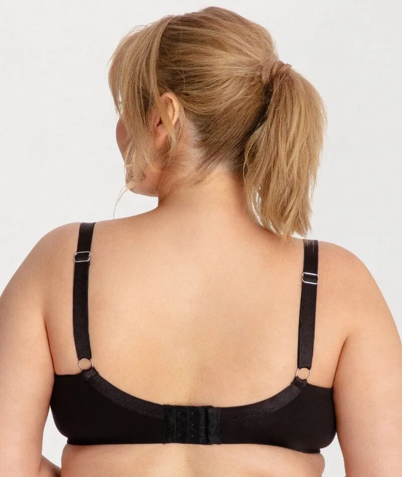 Underbliss Lacey Balconette Underwire Bra - Black