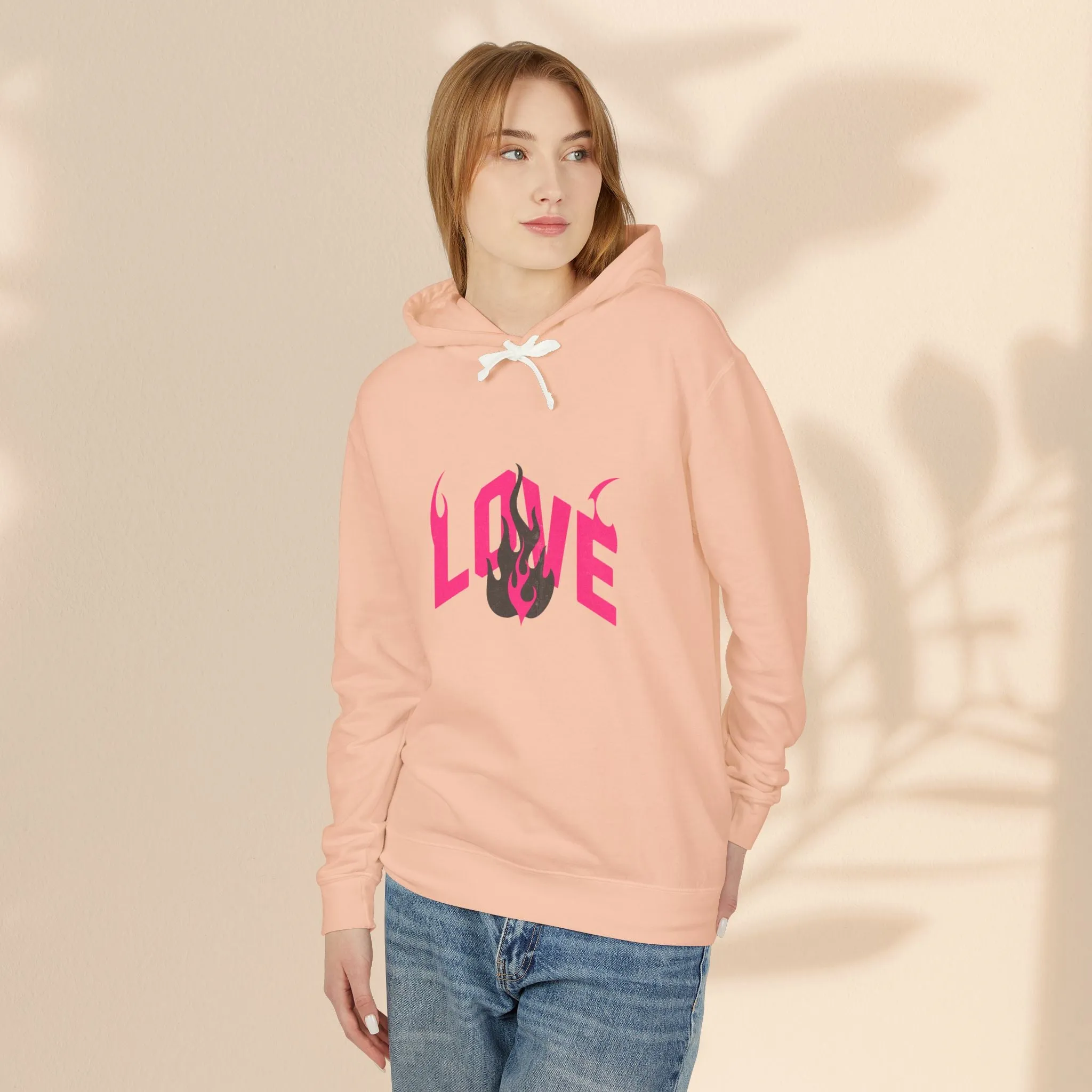 Unisex Lightweight Hooded Sweatshirt - LOVE