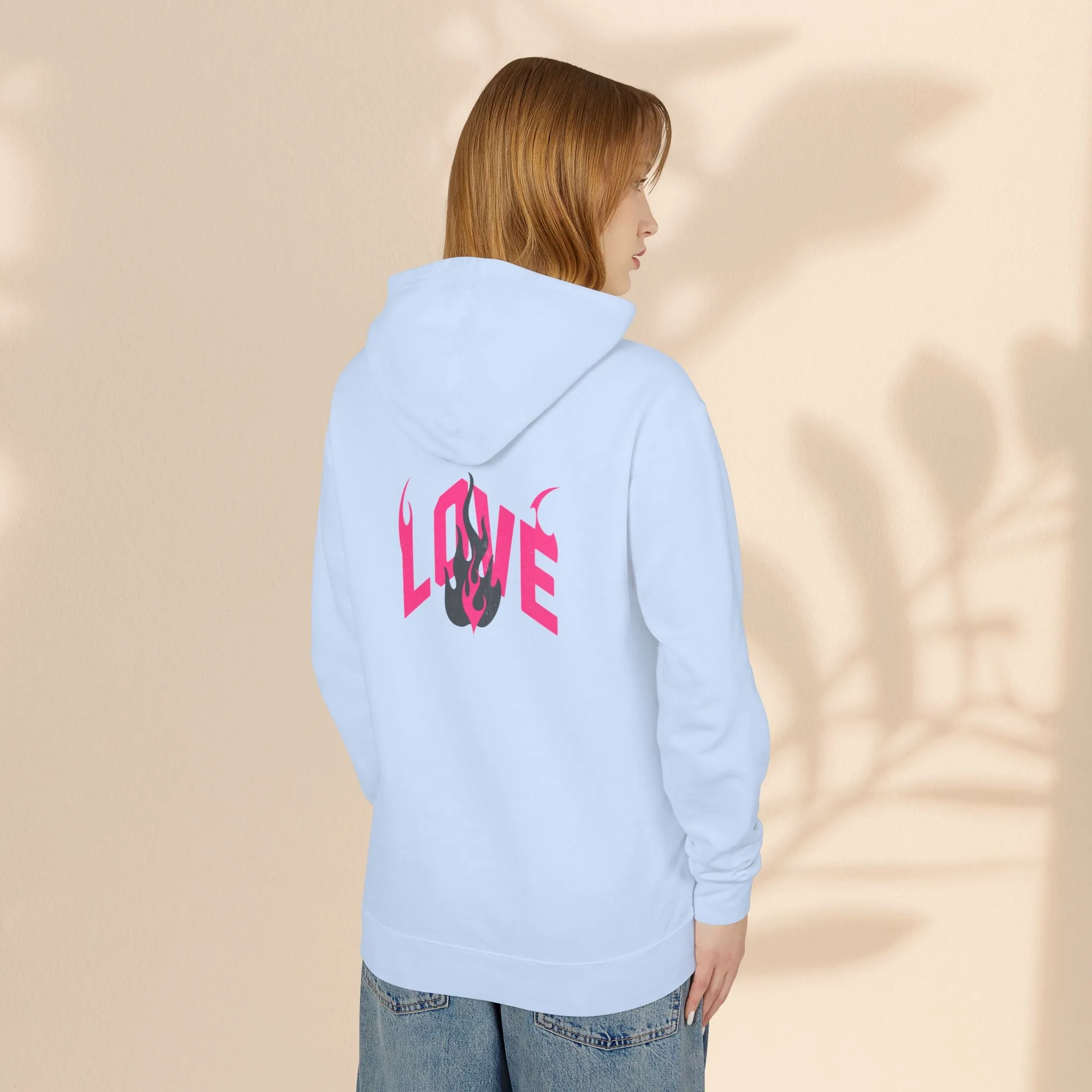 Unisex Lightweight Hooded Sweatshirt - LOVE