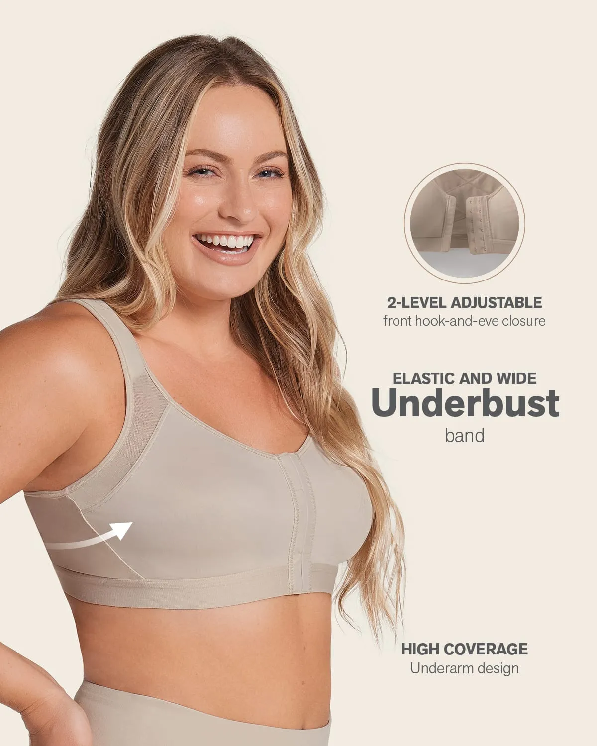 Unlined Wireless Posture Corrector Bra
