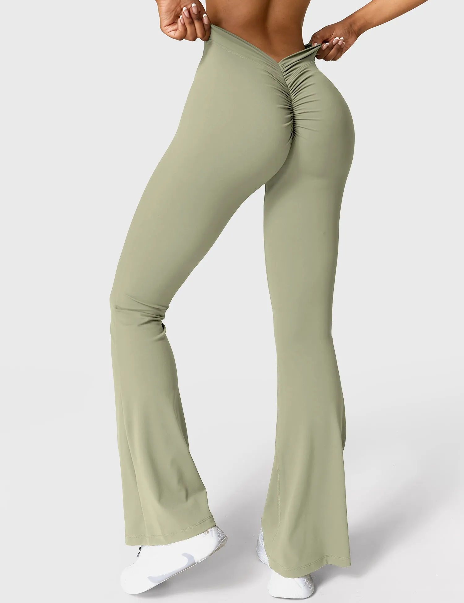 V-back Flare Leggings