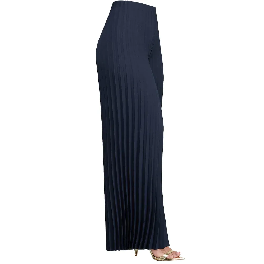 Vantage High-Waist Pleated Wide-Leg Palazzo Pants