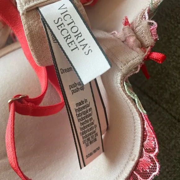 Victoria’s Secret Dream Angels Floral Embroidery Push-Up Bra 32B