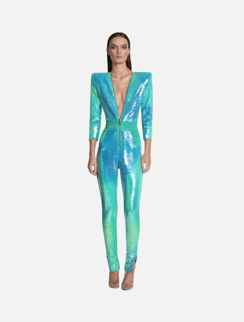Video Wars Jumpsuit - Aqua