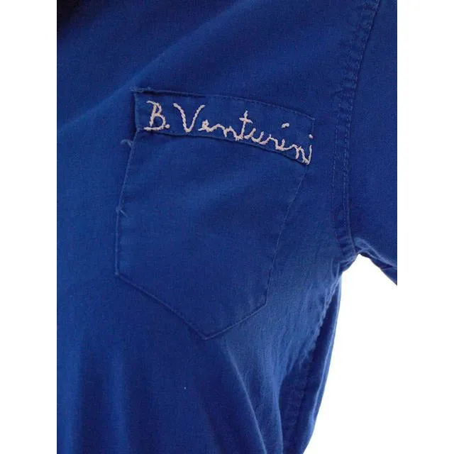 Vintage Gym Suit Royal Blue Cotton 1960s  36-26-40