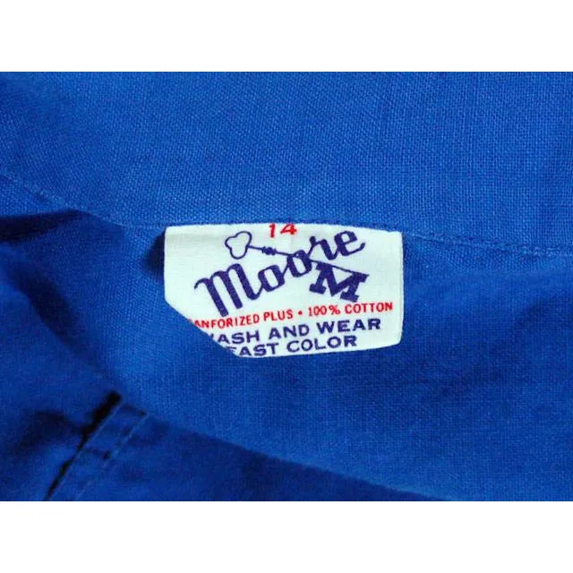 Vintage Gym Suit Royal Blue Cotton 1960s  36-26-40