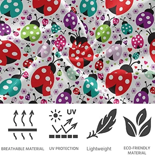 visesunny High Waist Yoga Pants with Pockets Cute Ladybug Polka Dot Buttery Soft Tummy Control Running Workout Pants 4 Way Stretch Pocket Leggings