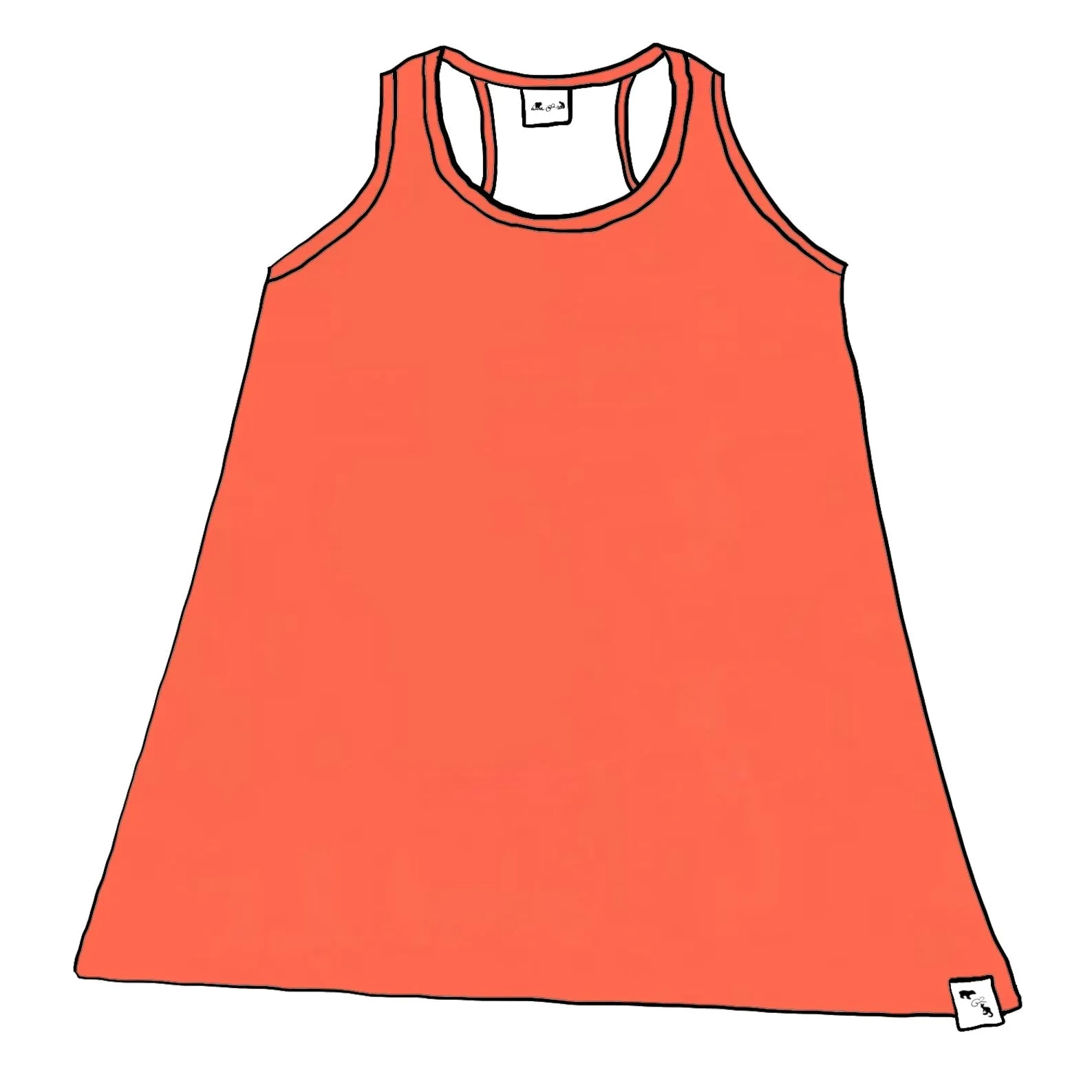 Vivid Coral YOGA - Ladies'  Slim Racer
