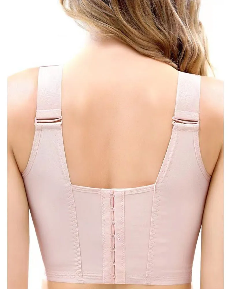 Women Front Closure Longline Full Cup Push Up Bra