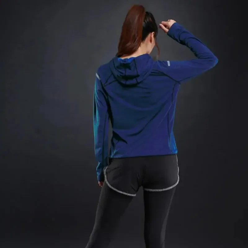 Women's Jacket Hoodies Long Sleeve T-shirts Running Training Clothes Quick Dry Breathable Sports T Shirt For Women